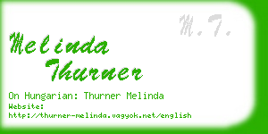 melinda thurner business card